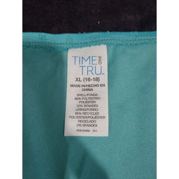 Time and Tru Teal Low Rise Swim Bottoms - XL (16-18) - Picture 3 of 5